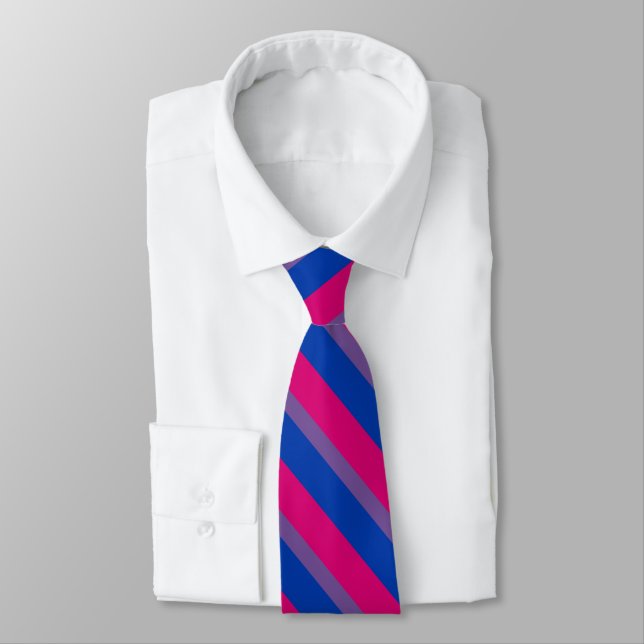 Bisexual Pride Neck Tie (Tied)