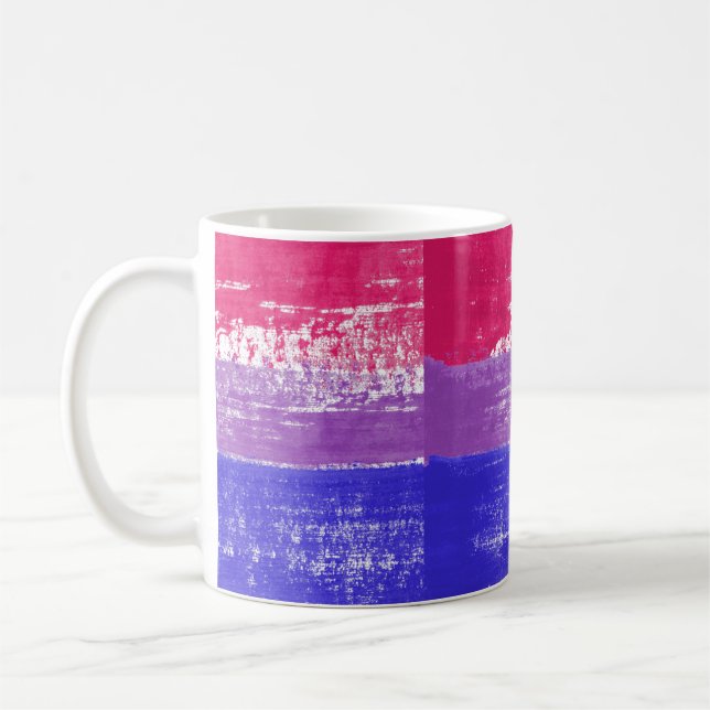Bisexual Pride Paint Coffee Mug (Left)