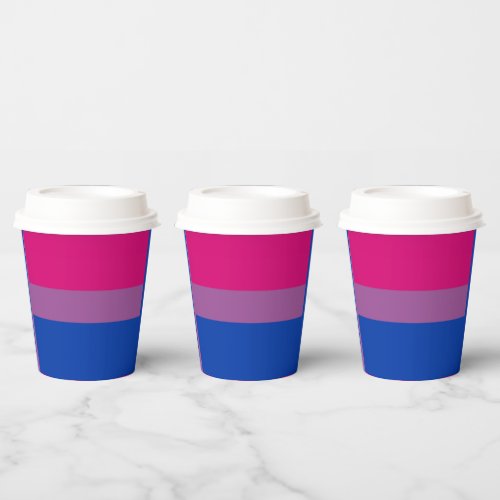 Bisexual Pride Paper Cups