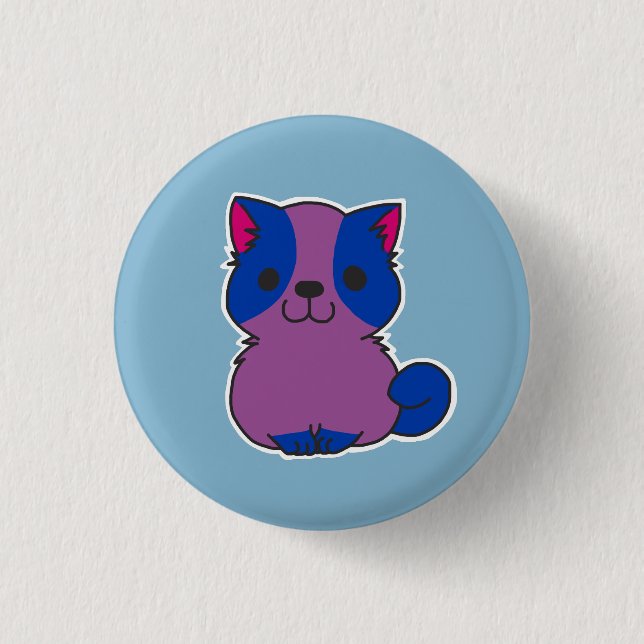 Bisexual Pride Pup Pin (Front)