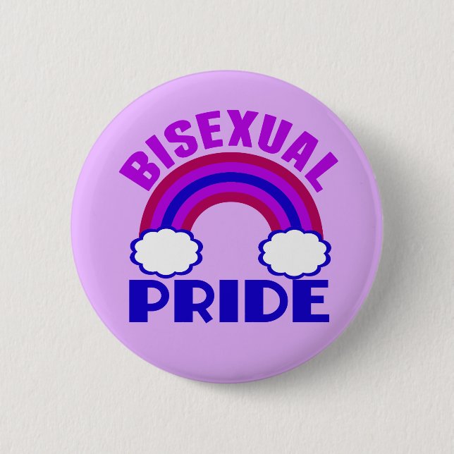 Bisexual Pride Purple Rainbow Pinback Button (Front)