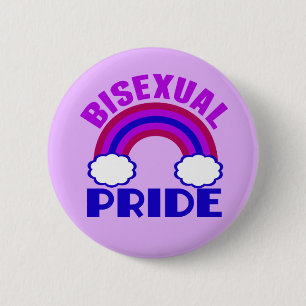 Bisexual Pride Purple Rainbow Pinback Button