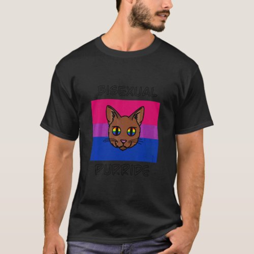 Bisexual Pride Purride Bisexual Pride Cat Lgbtq G T_Shirt
