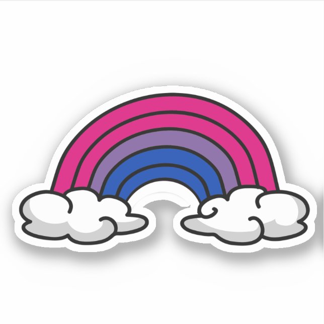 Bisexual Pride Rainbow Sticker (Front)