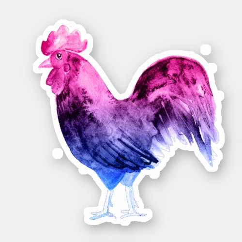Bisexual Pride Rooster Sticker
