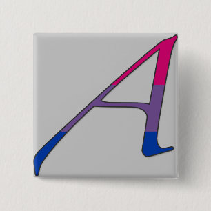 Bisexual Pride "Scarlet" Letter A Button