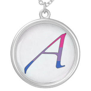 Bisexual Pride "Scarlet" Letter A Necklace