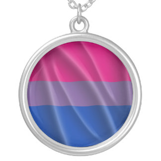 BISEXUAL PRIDE SILVER PLATED NECKLACE