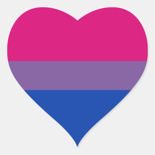Bisexual Pride stickers - hearts | Zazzle