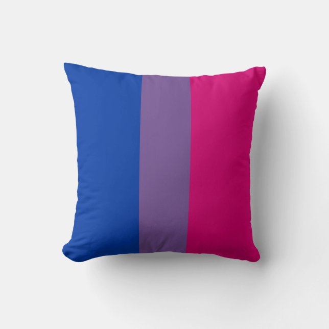 BISEXUAL PRIDE STRIPED VERTICAL - 2014 PRIDE.png Throw Pillow (Front)