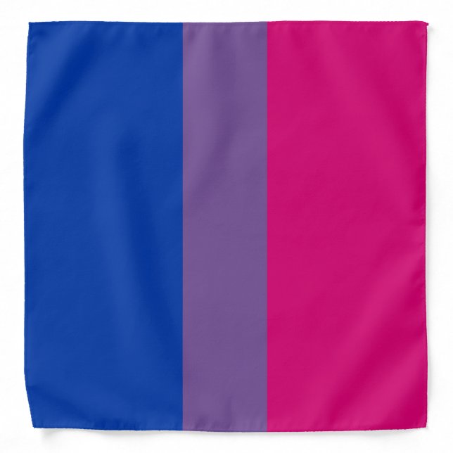 BISEXUAL PRIDE STRIPED VERTICAL BANDANA (Front)