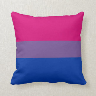 BISEXUAL PRIDE STRIPES DESIGN THROW PILLOW