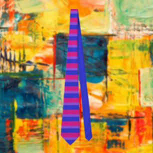 Bisexual Pride Stripes Tie: Unity in Every Stripe Neck Tie