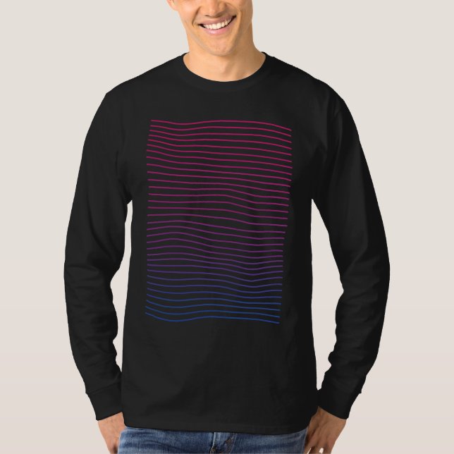 Bisexual Pride   Subtle Bisexual Abstract Bi Pride T-Shirt (Front)
