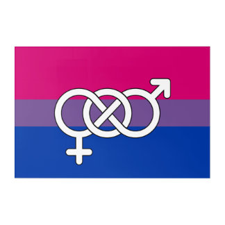 Bisexual Pride Symbol Flag Acrylic Print