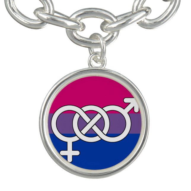 Bisexual Pride Symbol Flag Bracelet (Design)
