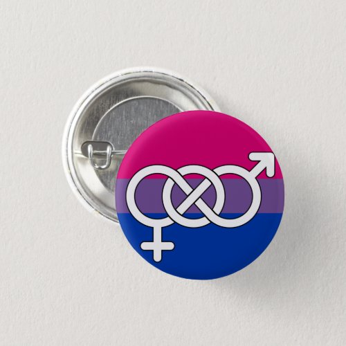 Bisexual Pride Symbol Flag Button