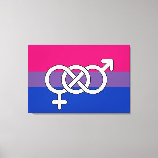 Bisexual Pride Symbol Flag Canvas Print