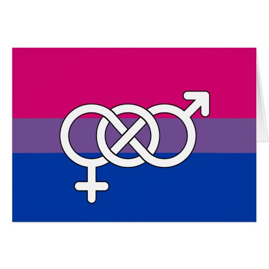 Bisexual Pride Symbol Flag Cards (Front Horizontal)