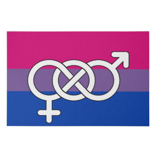 Bisexual Pride Symbol Flag Faux Canvas Print