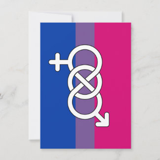 Bisexual Pride Symbol Flag Holiday Card