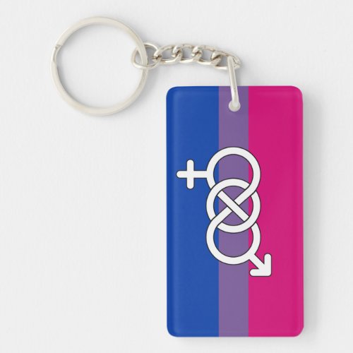 Bisexual Pride Symbol Flag Keychain