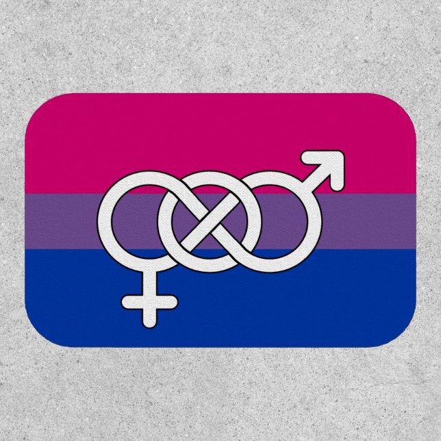 Bisexual Pride Symbol Flag Patch (Front)