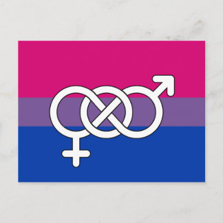 Bisexual Pride Symbol Flag Postcard