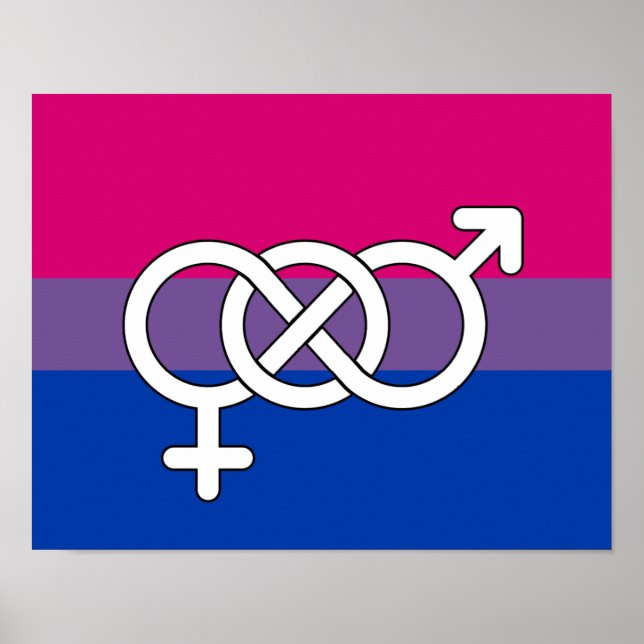 Bisexual Pride Symbol Flag Poster (Front)