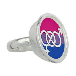 Bisexual Pride Symbol Flag Ring
