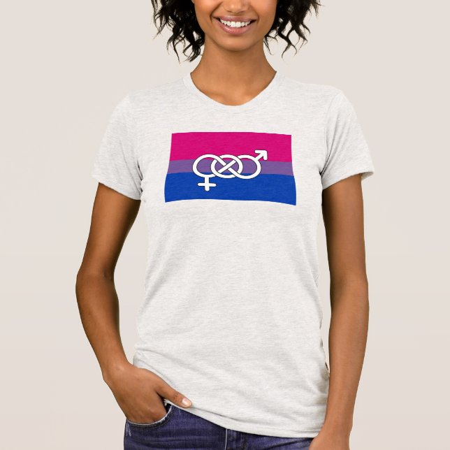 Bisexual Pride Symbol Flag T-Shirt (Front)