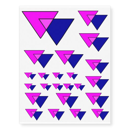 Bisexual Pride Temporary Tattoo Bisexuality Bi (Front)