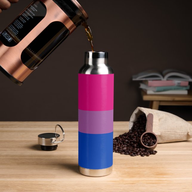 Bisexual Pride! Water Bottle (Coffee)