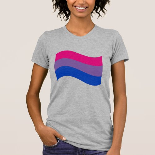 Bisexual Pride Wavy Flag T_Shirt