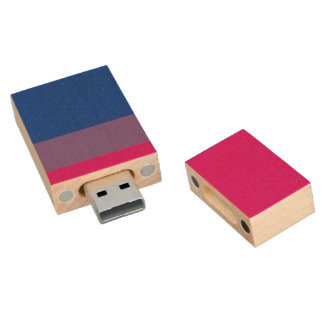 Bisexual Pride Wood Flash Drive