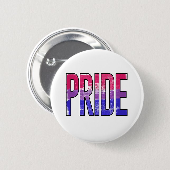 Bisexual Pride Word Button (Front & Back)