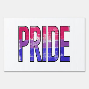 Bisexual Pride Word Sign
