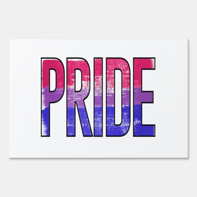 Bisexual Pride Word Sign (Front)