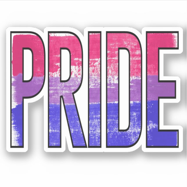 Bisexual Pride Word Sticker (Front)