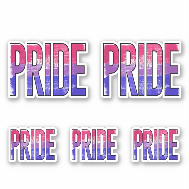 Bisexual Pride Word Sticker (Front)