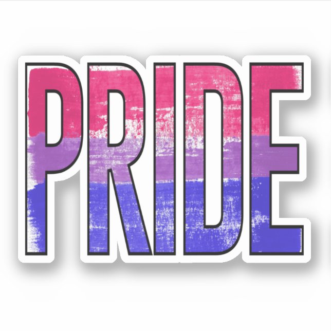 Bisexual Pride Word Sticker (Front)