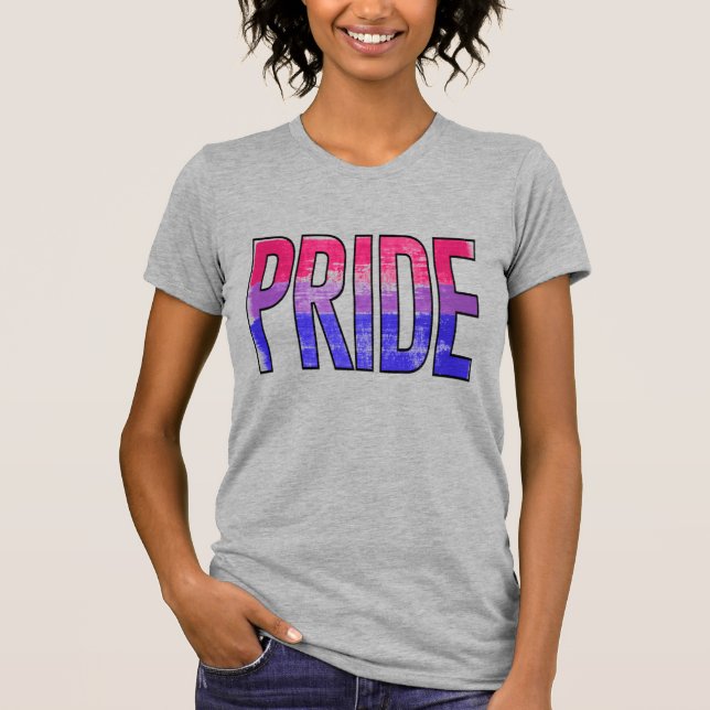 Bisexual Pride Word T-Shirt (Front)