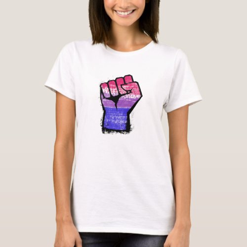 Bisexual Protest Fist T_Shirt