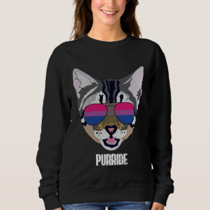 Bisexual Purride Bi Pride Cat Sweatshirt