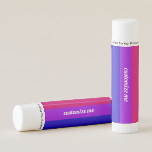 Bisexual Rainbow Flag Monogram Lip Balm