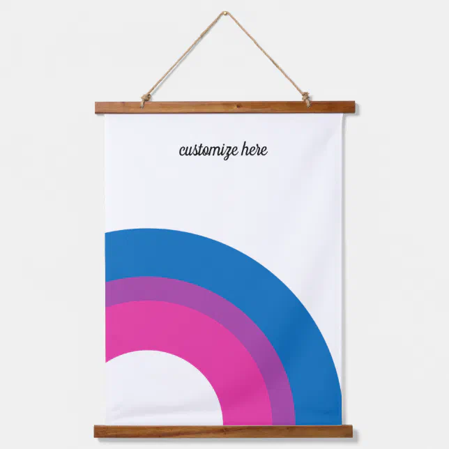 Bisexual Rainbow Pride Bi Flag Personalized Hanging Tapestry Zazzle