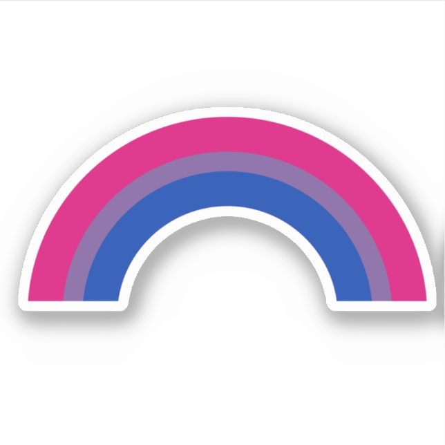 Bisexual Rainbow Sticker (Front)