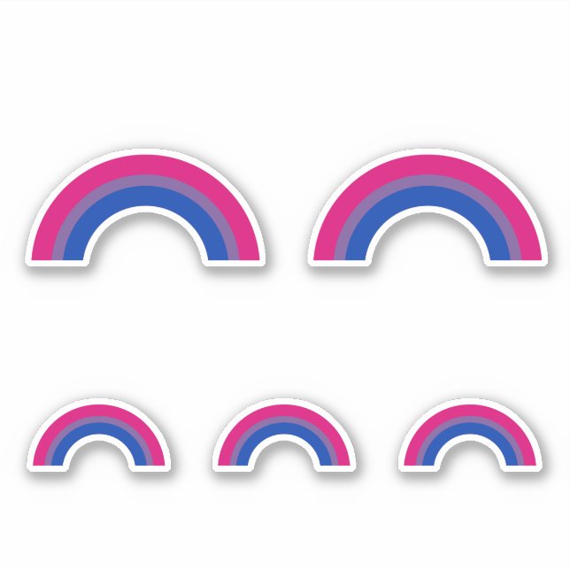 Bisexual Rainbow Sticker (Front)