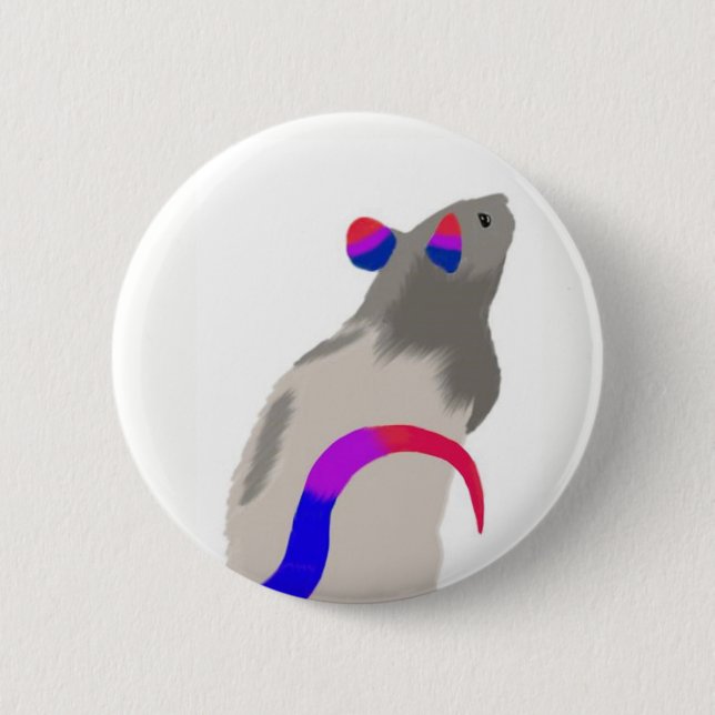 Bisexual Rat Button (Front)