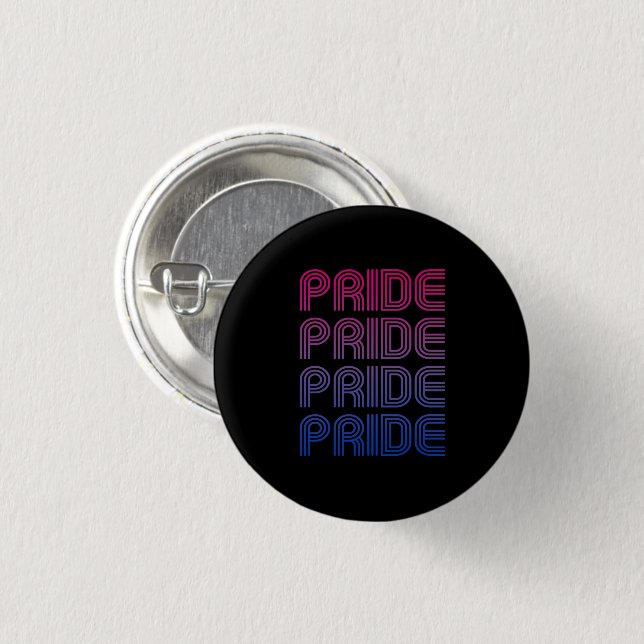 Bisexual Retro Pride Button (Front & Back)